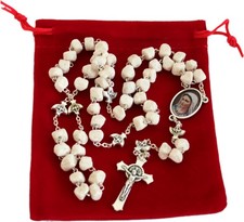 MEDJUGORJE - Rosario realizzato con pietre di collina dell'apparazione (lunghezza 20 pollici)
