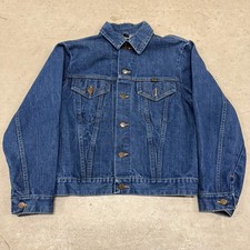 Vintage Wrangler Denim Jacket Mens 40 Made in USA Blue Jean Trucker Western 70s