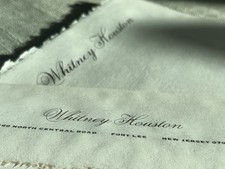 Whitney Houston's personalised stationery from her estate, headed & embossed