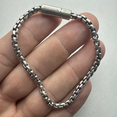 Tateossian LONDON Sterling Silver 925 Box Link Designer 7  Bracelet - 14.2g