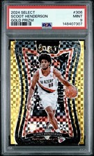 2024 PANINI SELECT 306 SCOOT HENDERSON GOLD PRIZM 10/10 PSA 9 — TRAILBLAZERS