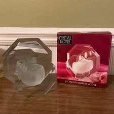 90s Octagon  Mirrored tea light candle holder by Festival Lights