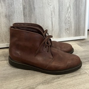 Sebago Drysides Chukka Leather Boots Men\'s 10 Wide Brown Preppy Academia Cabin Sebago Filson Collab Docksides Chukka Mens 11 Burgundy Tan  main image 2