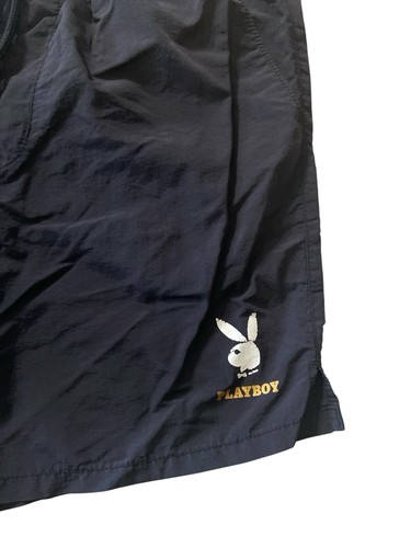 Playboy by PacSun pantaloncino nylon nero uomo M costume da bagno logo stile vintage - Foto 2 di 8