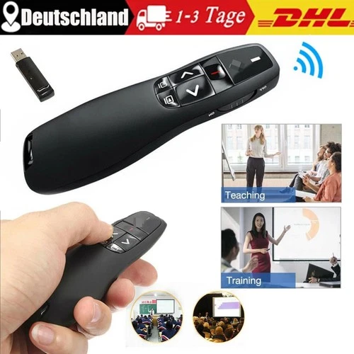 Professional Wireless R400 Receiver PPT Presenter Red Laser-Pointer für Logitech