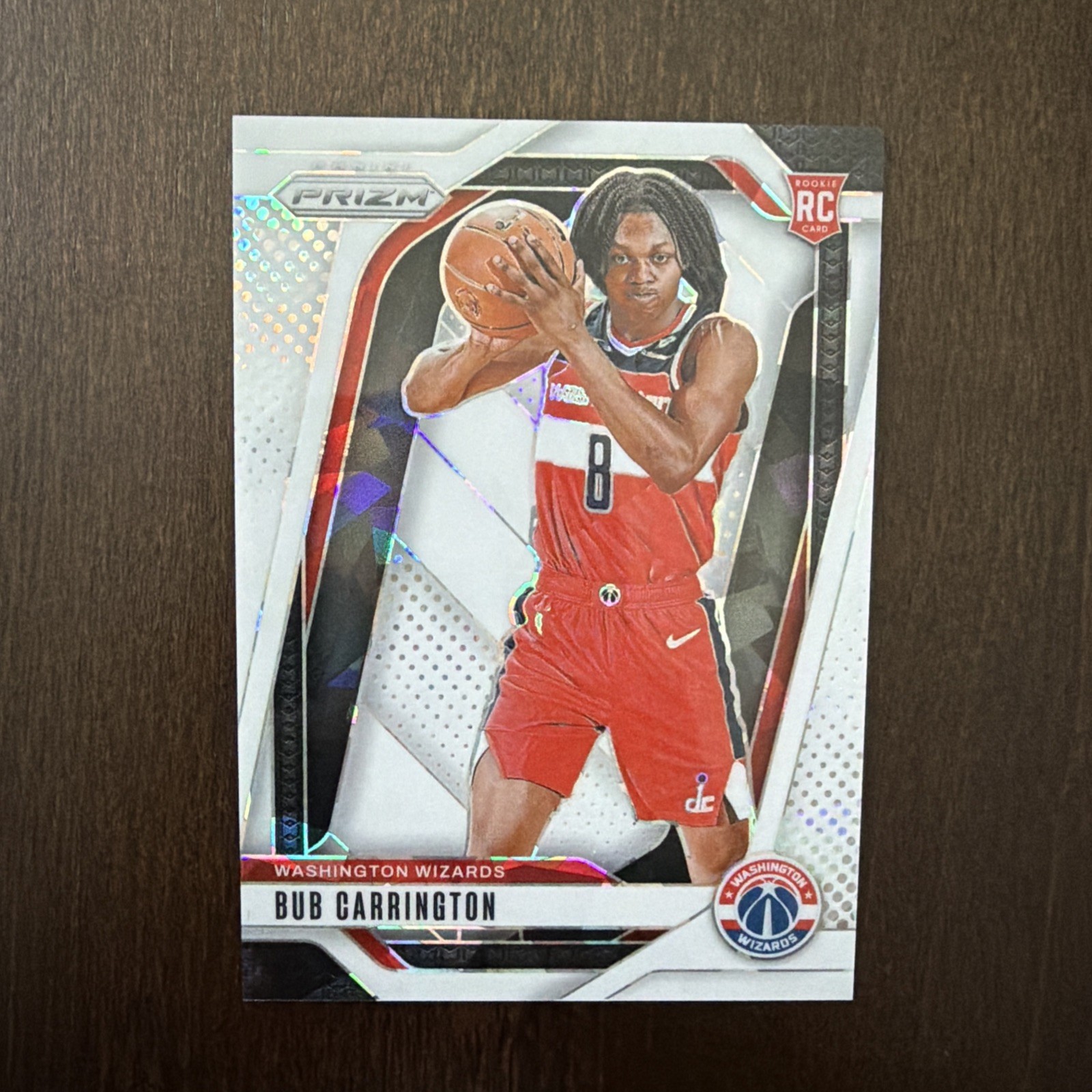 2024 Panini Prizm White Ice Bub Carrington #244 Rookie RC /35 SSP