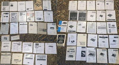 lot of 50+ Vintage Electronics Audio Equipment Manuals, Schematic