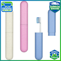 ZahnbüRstenetui Reiseetui 3Er Set Kunststoff Beige Rosa Blau FüR Reisen Familie