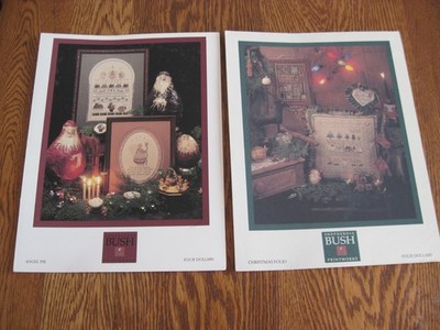 Shepard's Bush Cross Stitch Patterns Lot of 2 Christmas Folio & Angel Pie