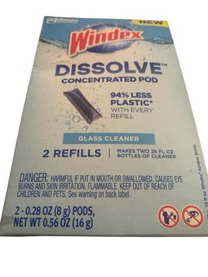 2-Pack Windex Dissolve Concentrated Pods Original Scent Glass Cleaner