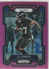 JK DOBBINS 2023 PANINI PRIZM PINK PRIZM #26 RAVENS & OHIO STATE