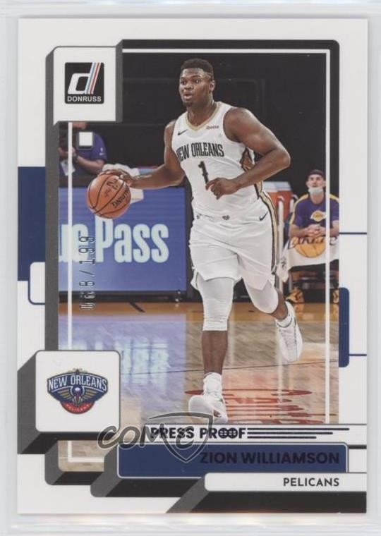 2022-23 Panini Donruss Purple Press Proof 168/199 Zion Williamson #164 0ne9