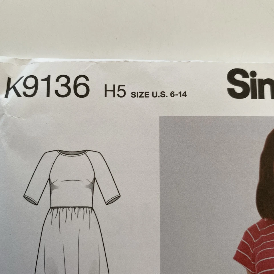 Simplicity K9136 Misses Dress with Raglan Sleeve Variations Womens Uncut Pattern - Image 2 of 4