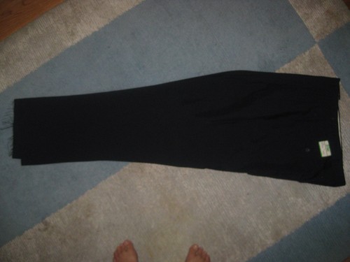 Mens Pants tall Navy Blue 46 x 32 34 36 unhemmed pleated Stance New - 第 6/6 張圖片