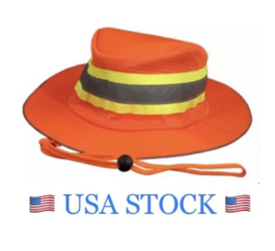 Safety Booney Boonie Orange Hat, Hi Viz 