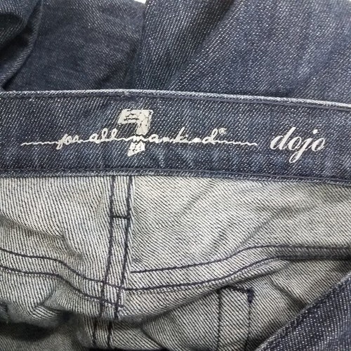 7 For All Mankind Dojo Women's Jeans Wide Leg Trouser Cut Off Raw Hem Size 31 - Picture 5 of 8