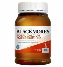 NEW Blackmores Total Calcium Magnesium  D3 200 Tablets Black Mores