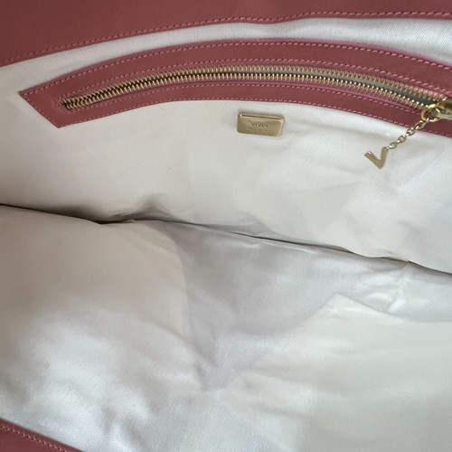 Wunderschöne seltene Vivia Italy Leder Handtasche Oversized Ei Clutch Henkeltasche Hülle - Bild 14 von 17