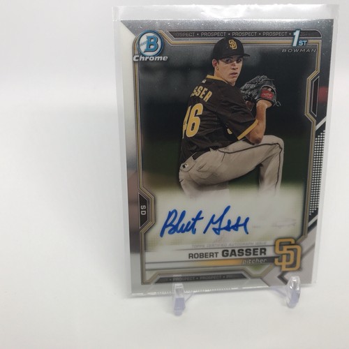2021 Bowman Chromentwurf Robert Gasser 1. Rookie Auto - Milwaukee Brewers RC