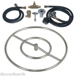 6 12 18 24 Stainless Steel Gas, Fire Pit Gas Ring
