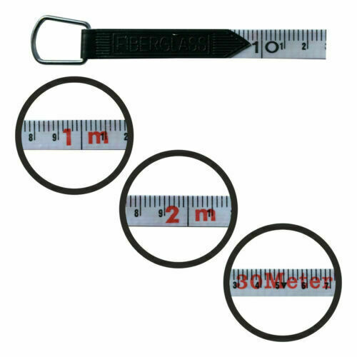 30m Fiberglass Tape Measure Builders Surveyors Long Reel Roll Measuring Meters - Picture 5 of 6