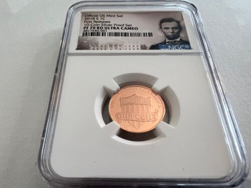 2018-S LINCOLN CENT SILVER PF SET FIRST REL. NGC PF70 RD U.C. TOP POP ONLY 279 - Picture 2 of 4