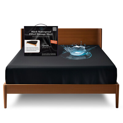 Eroticgel Black Waterproof Massage Fitted Sheet EXTREME Edition