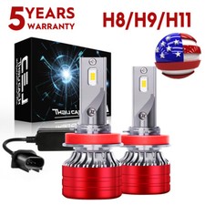 H11 Csp Led Headlight Super Bright Bulbs Kit White Highlow Beam