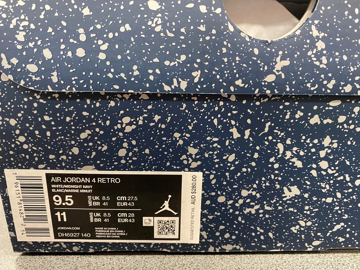 Jordan 4 Midnight Navy - Size US9.5 | eBay