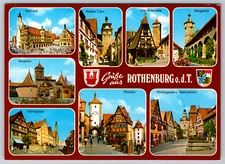 Rothenburg ob der Tauber Gruss Rathaus Stadtansichten Postcard