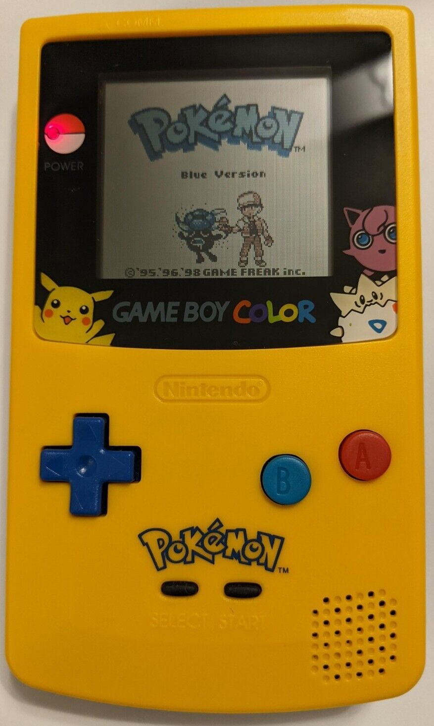 MINT Pokemon Pikachu GameBoy Advance System Yellow & Blue Nintendo GBA Game  boy 45496712877