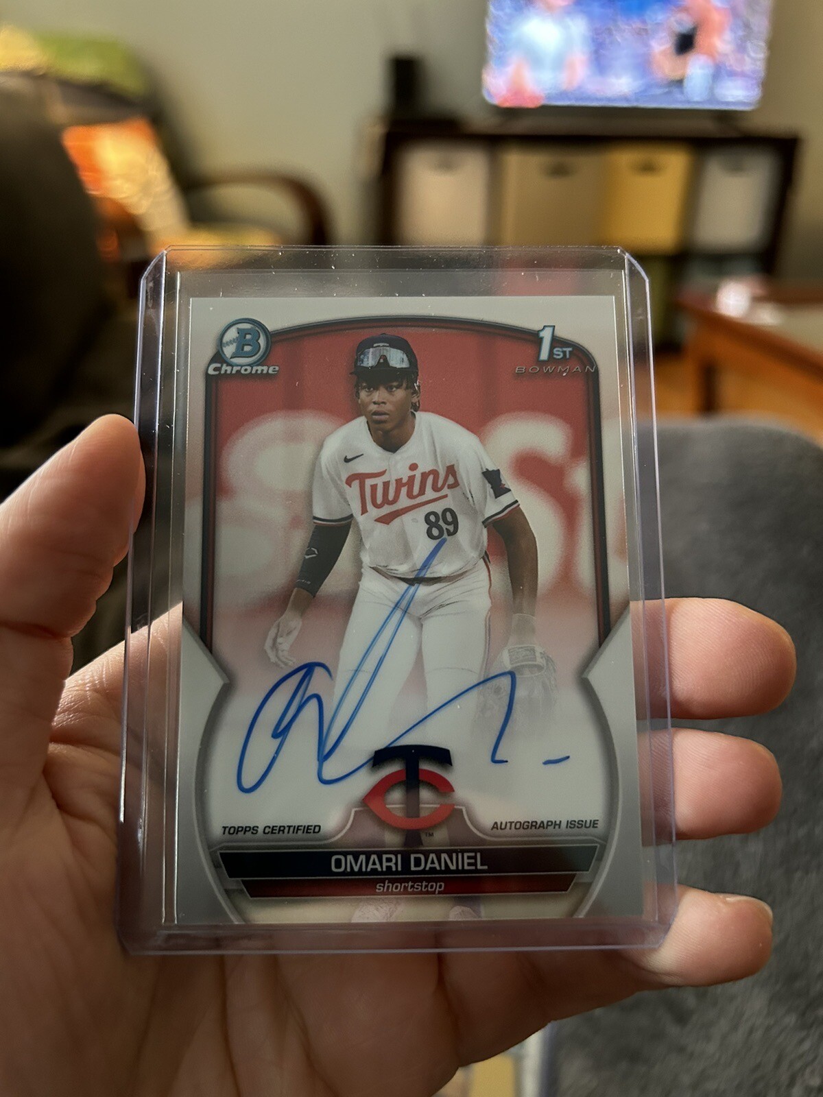 2023 Bowman Chrome - Omari Daniel Prospect Autographs #CPA-OD Minnesota Twins