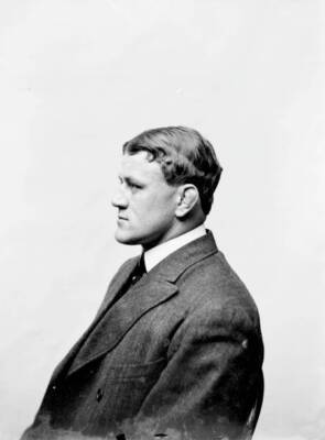 Pugilist Bob Thompson Wearing A Three-Piece Suit Sitting In Profi - Old Photo