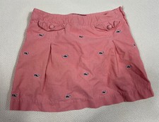 Vineyard Vines Skirt 7 Pink Black Whale Print Corduroy Embroidered Mini Lined