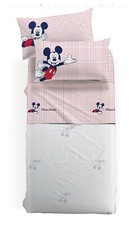 CALEFFI LENZUOLA FLANELLA 100% COTONE LETTO SINGOLO PERSONAGGI DISNEY TOPOLINO