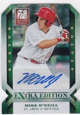 2013 Panini Elite Extra Edition Status Emerald Die-Cut AUTO /25 Mike O'Neill #82