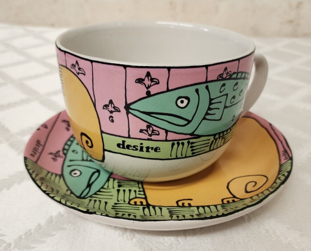 【Ursula】猫 Bad Cat Large Cup & Saucer Ursula Dodge Collection Signature | eBay