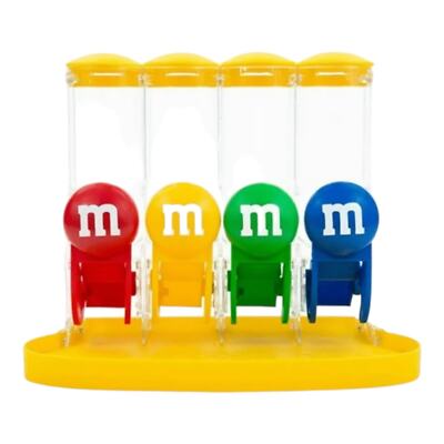 m&m's エムアンドエムズ Moter Mates 4個セット M&Ms World Four Tube CANDY DISPENSER 9x8x5 M&M Holder Food Storage