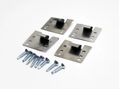 PHÖNIX GERMANY 4x Halteklammern für Einbaukochfeld Montageset Halterung Gaskochfeld Klemmfeder