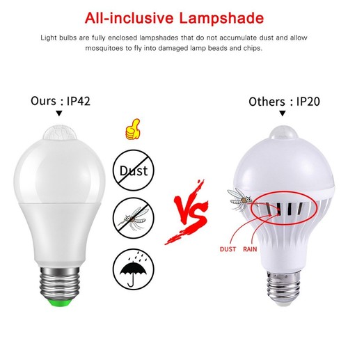 2/4/6x 10W LED Bulb E27/B22 Globe Bulb Lamp PIR Motion Sensor Light Auto ON/OF - Picture 5 of 14