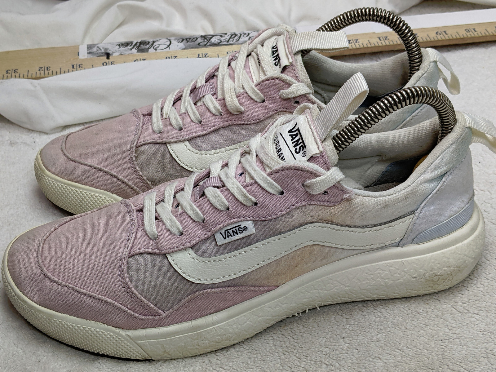 Vans UA UltraRange Zapatillas Mujer 8.5 39 Zapatos de Lona Azul Rosa Con Cordones