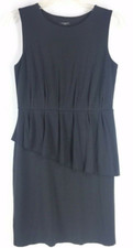 Ann Taylor Women's Sleeveless Black Tier Cocktail Tank Dress (Size 4P)