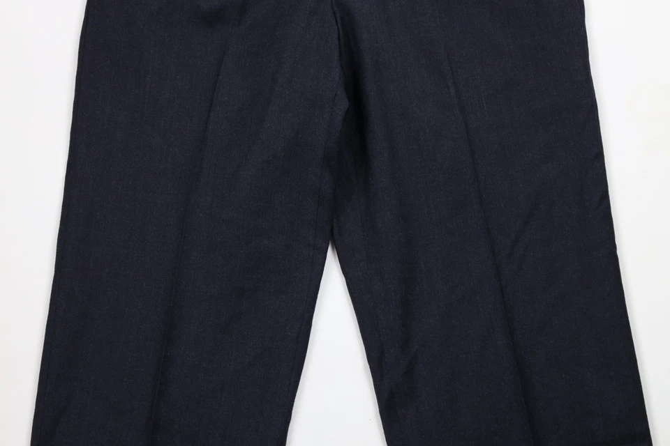 Vtg 90s Streetwear Mens 34x26 Cashmere Merino Wool Blend Wide Leg Chino Pants - Image 3 of 4