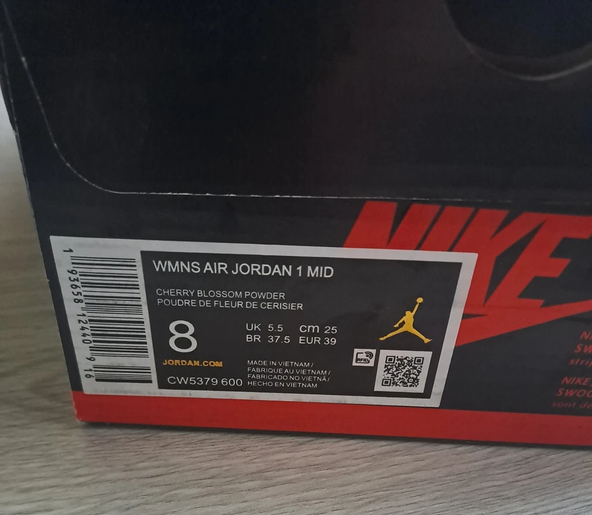Nike Air Jordan 1 washed pink taille 39 8 US 5.5 UK High montante rose |  eBay