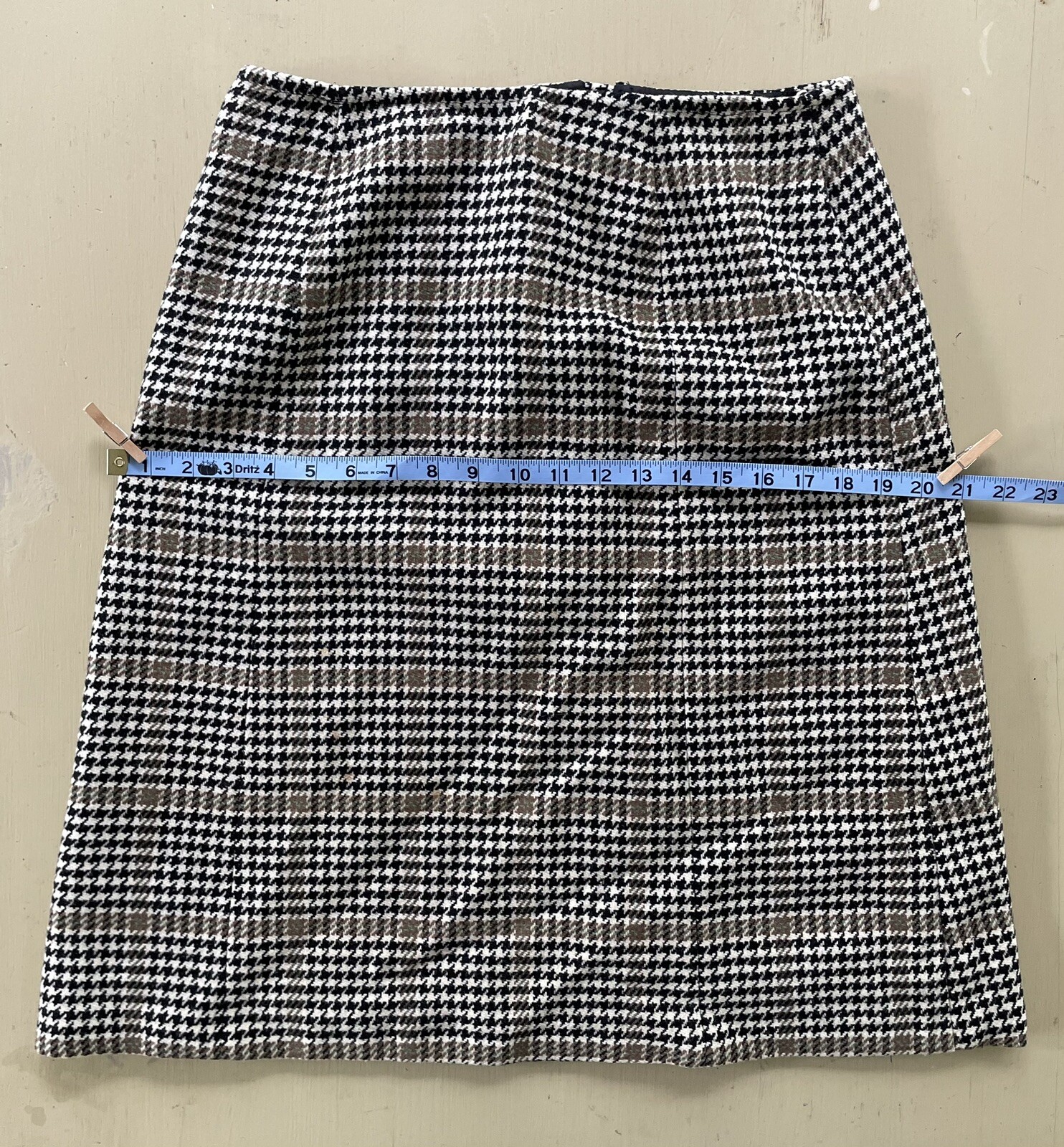 Pendleton Medium Brown Black Cream Houndstooth Pl… - image 5