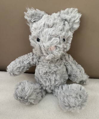 Jellycat Squiggle Kätzchen Katze Stofftier Baby Tröster grau Plüsch Kätzchen Squiggles