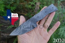 CUSTOM HAND FORGED DAMASCUS STEEL HUNTING BLANK BLADE KNIFE FULL TANG AH-2010