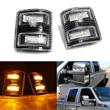 Clear Side Mirror Amber LED Turn Signal Light For Ford F250 F350 F450 Super duty