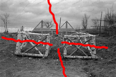 Negativ-Vorontsovo-Wjasma-Russland-Soldatengrab-Baltasar Blankenberger-1942-82