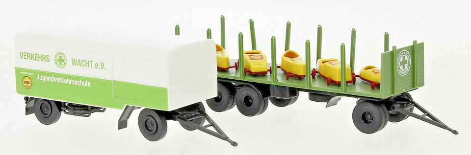 Brekina 98491 Set 2 Anhänger mit Ladegut 1965, Verkehrswacht e.V., H0 Neu 2022 - Bild 1 von 1